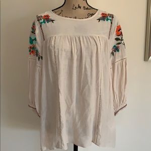 Gibson Latimer Small Boho Peasant Floral Top